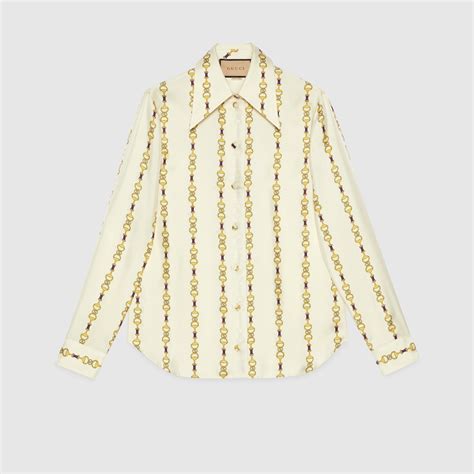 gucci skinny horsebit print shirt 2010 collection|Shirts .